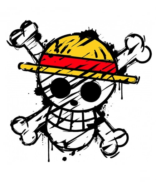 One Piece grunge logo Pólók, Pulóverek, Bögrék - One Piece