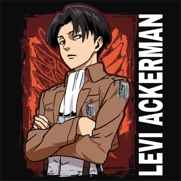Levi Ackerman - Legion logo Pólók, Pulóverek, Bögrék - Attack on Titan